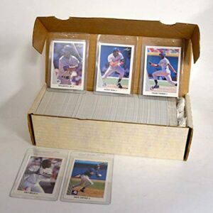 1990 leaf baseball cards complete set of 528 cards including rookie cards of frank thomas, sammy sosa, larry walker