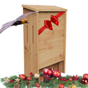 bat houses for outdoors with improved airflow to both chambers - bat boxes for outside with easy grip surfaces- large bat house for a safe nesting environment - weather and insect resistant cedar