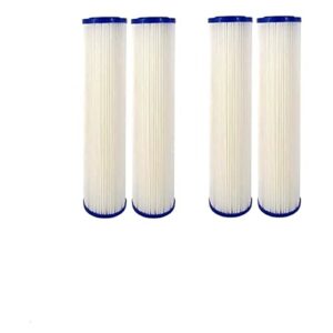 cfs – 4 pack pleated sediment water filter cartridges compatible with watts wpc0.35-975 models – remove bad taste & odor – whole house replacement filter cartridge – 0.35 micron – 9.75" x 2.75"