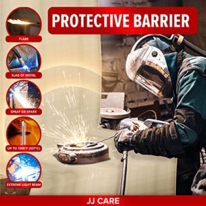 JJ CARE Welding Blanket - 1 Pack 6ft x 8ft Welding Mat - 850GSM Fiberglass Welding Blanket with Brass Grommets, Welders Blanket for Grill, Smoker Welding Blanket Heavy Duty, Welding Tarp & Shield