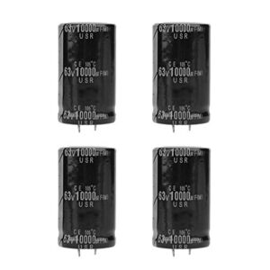 eboxer 4pcs capacitor 63v 10000uf electrolytic capacitor for tv, lcd monitor, radio, stereo, game, isolating dc, coupling, bypassing, filtering, etc