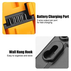 Energup DCB104 Replacement Charger for Dewalt 12V/Dewalt 20V Max 4-Port Li-Ion Fast Charger DCB102 DCB102BP DCB104 DCB118 DCB115 DCB107 DCB205-2 DCB204 DCB127 DCB609 Dewalt 20V Lithium Battery