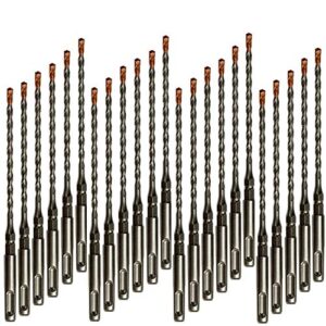 24pc, 3/16" x 7" with 1/4" sds plus hex rotary hammer drill bits for concrete screw, rotary drill bit 3/16, sds plus bits (3/16 x 7,24)