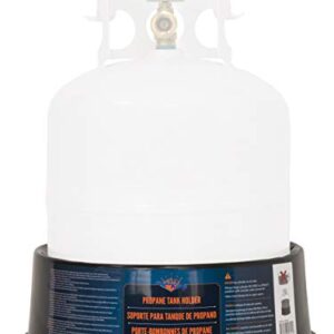 Flame King YSNPBS Propane Cylinder Base Stabilizer, Fits 20lb, 30lb, and 40lb Tanks, Black