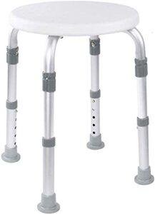 medical tool-free assembly adjustable shower stool tub chair and bathtub seat bench with anti-slip rubber tips for safety and stability