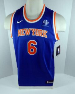 youth new york knicks kristaps porzingis #6 blue jersey swingman xl nike