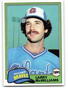 baseball mlb 1981 topps #44 larry mcwilliams vg braves