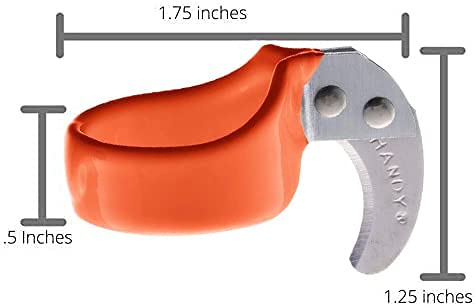 The Original Handy Safety Knife - Utility Ring Knife for Finger with Sharp, Curved Blade - Handy Gardener's Three Pack - By Handy Twine Knife