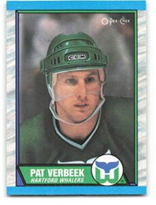 1989-90 o-pee-chee #32 pat verbeek hartford whalers nhl hockey card nm-mt