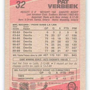 1989-90 O-Pee-Chee #32 Pat Verbeek Hartford Whalers NHL Hockey Card NM-MT