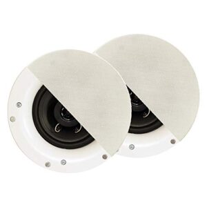 acoustic audio r192 frameless in ceiling/in wall speaker pair 2 way home theater surround speakers