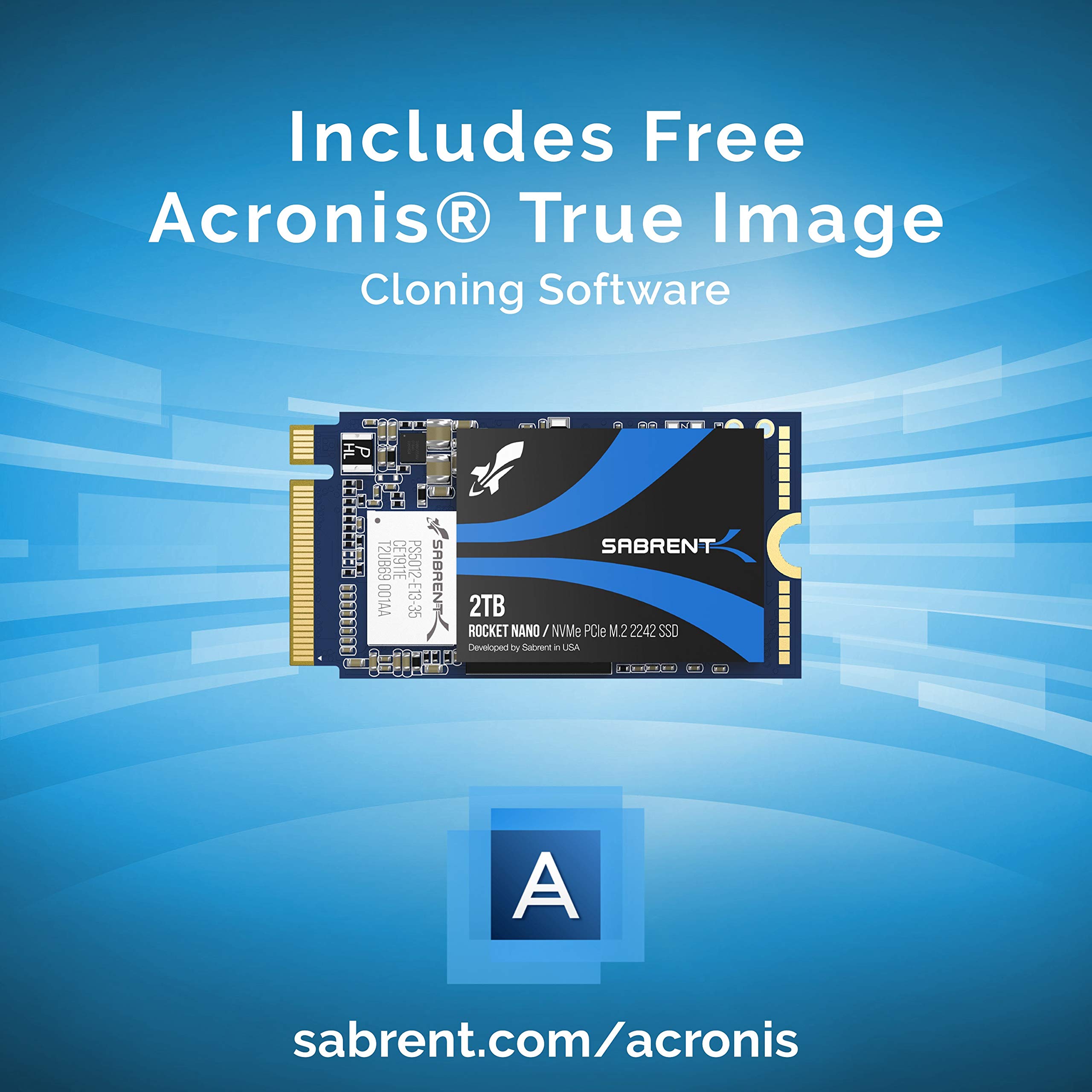 SABRENT 2TB Rocket NVMe PCIe M.2 2242 DRAM-Less Low Power Internal High Performance SSD (SB-1342-2TB)