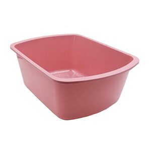 7 quart rectangular plastic wash basin with graduations, rose (pack of 6)