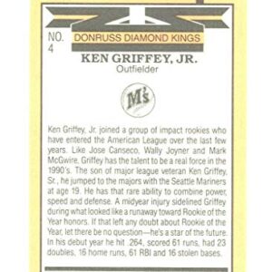 1990 Donruss Diamond Kings #4 Ken Griffey Jr. Mariners 2nd Year Card - Mint Ships in Brand New Holder