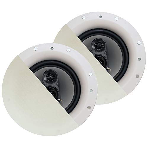 Acoustic Audio by Goldwood CSIC84 Frameless in Ceiling Speakers with 8" WOOFERS 1 Pair,White