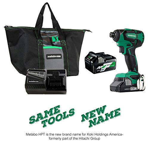 Metabo HPT WH18DBFL2T 18V Cordless Impact Driver | Includes 2 Batteries (1) 36V/18V Multivolt 5.0Ah & (1) 18V Compact 3.0Ah Battery | 1,522 in-lbs of Torque | Up to 3,100 Rpm 3,400 BPM | Brushless