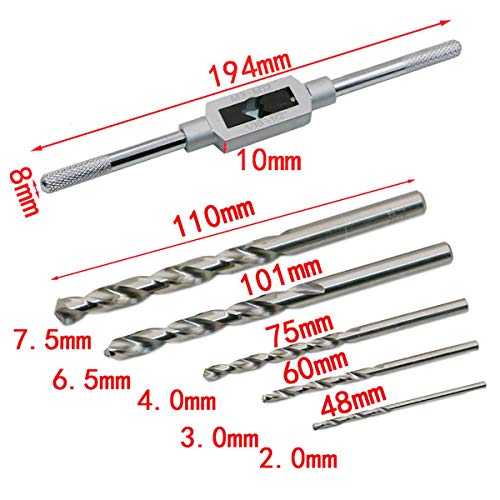 Loboo Idea 11 Pieces Damaged Screw Extractor Set, Remove Broken Head Screw & Bolt Screw Extractor Drill Bit Set, Adjustable Tap Die Wrench Stud Remover Screw Extractor Set (11 Pieces Screw Extractor)