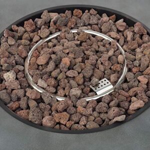 Catherine Outdoor Round Fire Pit with Tank Holder, Concrete