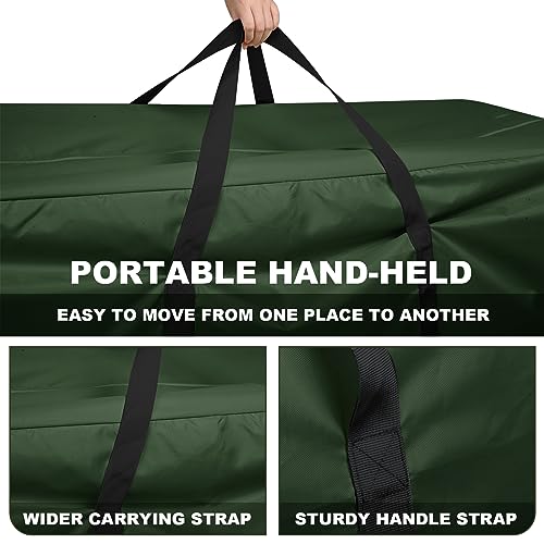 skyfiree Outdoor Cushion Storage Bag 2 Pack Fits Up to 12 Ft Tall Artificial Disassembled Trees, Xmas Tree Bag, Patio Cushion Storage Bag Waterproof with Handles & Zipper, 68" L x 30" W x 20" H