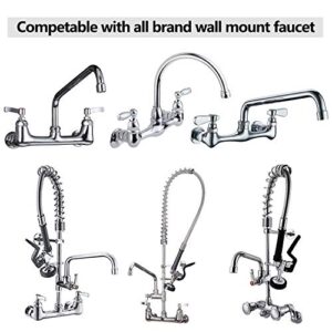 Wall Mount Faucet Installation Kit COOLWEST 1/2 IPS to 1/2" Male Backsplash Mounting Kit Connector Adapter Set for Commercial Kitchen Prep & Utility Sink