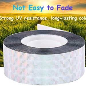 90M Bird Deterrent Tape, Holographic Ribbon, Reflective Tapes, Bird Scare Tape Garden Ribbon, Ideal for Gardens, Orchards, Lawns, Ponds
