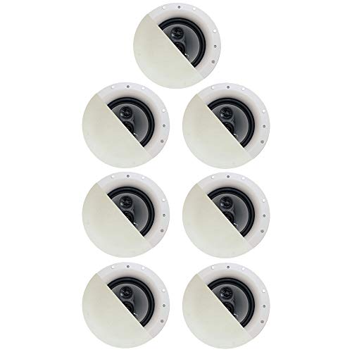 Acoustic Audio CSic84 Frameless 8" in Ceiling 7 Speaker Set 3 Way Home Theater Speakers