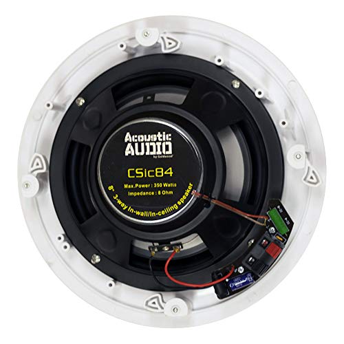 Acoustic Audio CSic84 Frameless 8" in Ceiling 7 Speaker Set 3 Way Home Theater Speakers