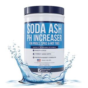 ph increaser for hot tub swimming pools & spa (2 lbs) - soda ash powder to get level of your ph up - fight corrosion, correct acidic water safely, made in usa