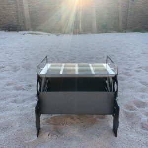 300 Industries SUV Inspired Fire Pit with Grill Outdoor Compact Fireplace