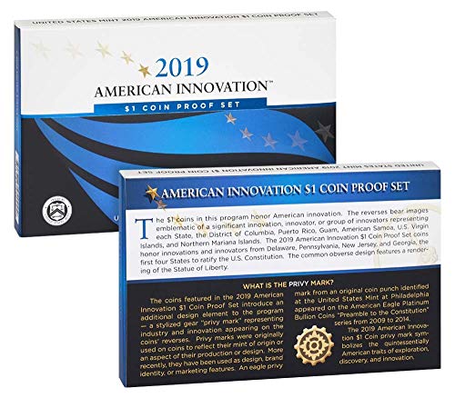 2019 S 4 Coin American Innovation Proof $1 Coins - in OGP with CoA Proof