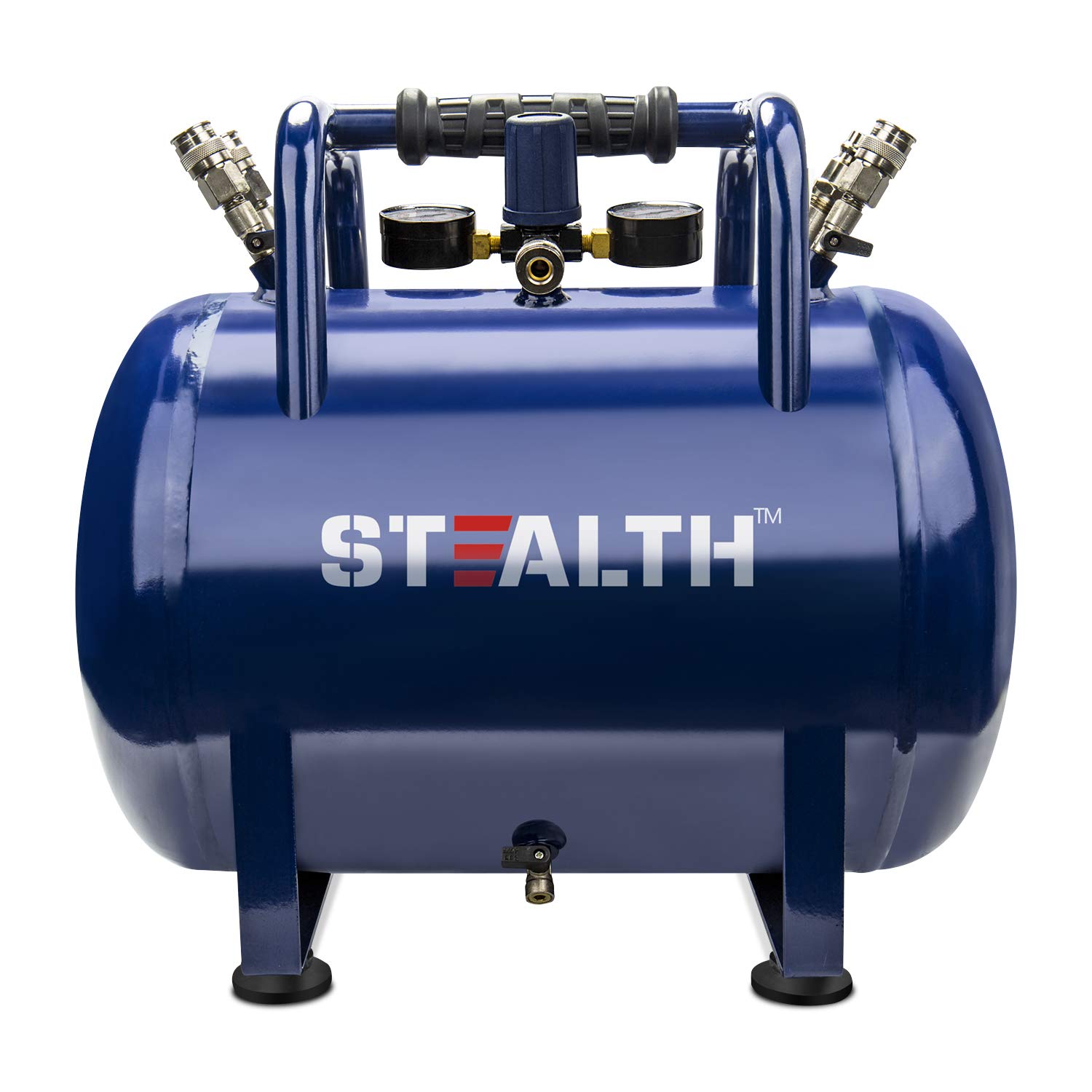 STEALTH Air Tank, High-Pressure 10-gallon Air Tank with Maximum 225PSI Pressure, Rubber Reinforced Handle Design (Blue, SAA-110T)