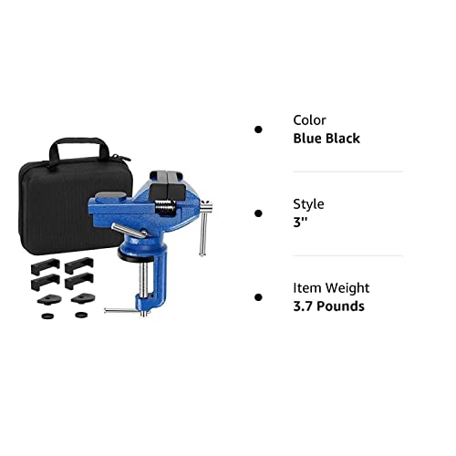 Vise Universal Rotate 360° Work Clamp-on Vise Table Vise, 3"