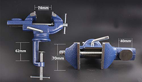 Vise Universal Rotate 360° Work Clamp-on Vise Table Vise, 3"