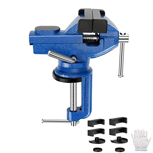 Vise Universal Rotate 360° Work Clamp-on Vise Table Vise, 3"