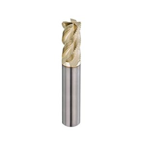 SPEED TIGER INTA Carbide Roughing End Mill - for Alloy Steels/Hardened Steels - Micro Grain Carbide End Mill - ZrN-A Coating - 4-Flute - INTA1/4"-4 (1 Piece, 1/4")