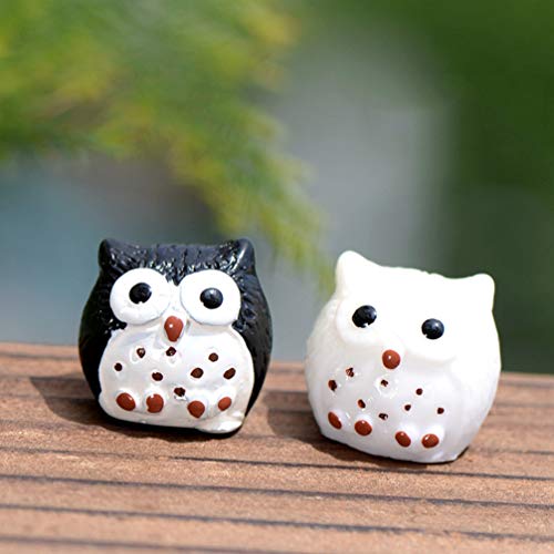 5 Pcs Miniature Garden Ornament Resin Owls Figure Animal Toys Fairy Garden Office Decor Fish Tank Aquarium Bonsai Dollhouse Decorations