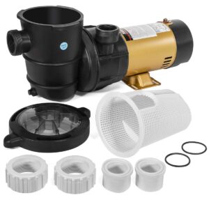 xtremepowerus 1.5hp variable 2-speed swimming pool pump high flow above-ground swimming pump strainer w/ slip on fitting