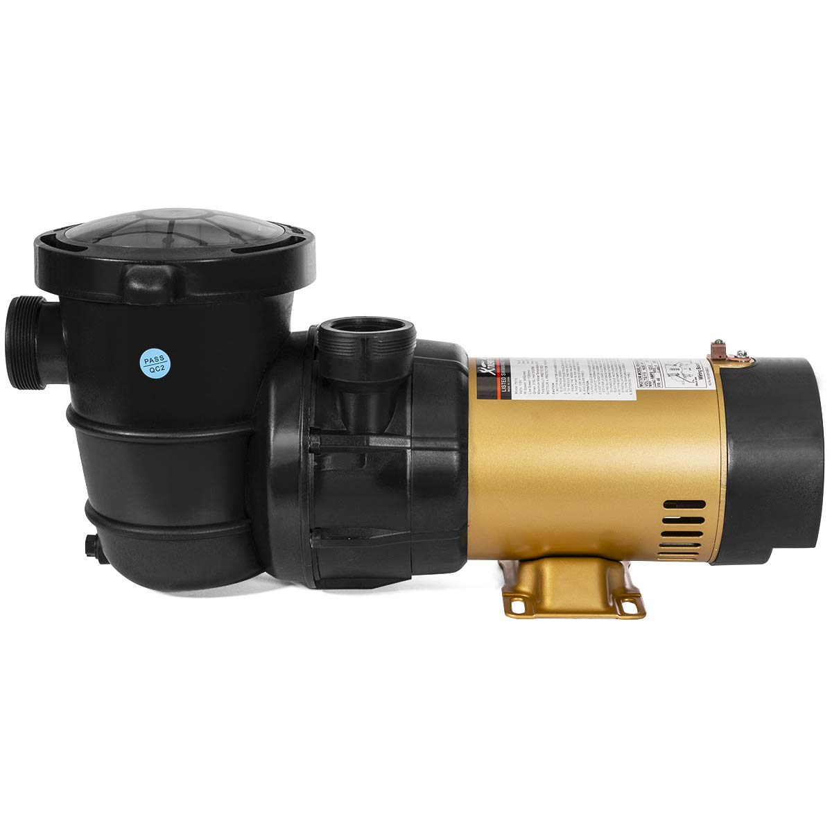 XtremepowerUS 1.5HP Variable 2-Speed Swimming Pool Pump High Flow Above-Ground Swimming Pump Strainer w/ Slip on Fitting