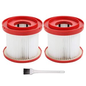 49-90-1900 wet/dry filter kit replacement compatible with milwaukee cordless vacuum (pack of 2)