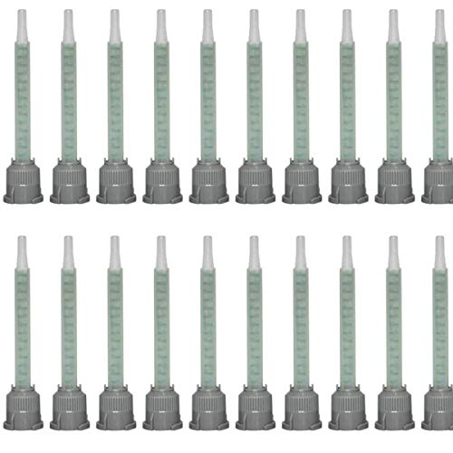 Mixing Nozzles Adhesive Cartridges Tip for 50ml Resin Mixer Adhesive Applicatior 16-Element, 3.6in, 1:1 & 2:1 ratios(20 Pieces)