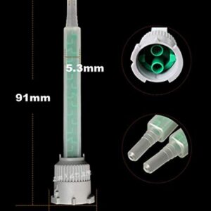 Mixing Nozzles Adhesive Cartridges Tip for 50ml Resin Mixer Adhesive Applicatior 16-Element, 3.6in, 1:1 & 2:1 ratios(20 Pieces)