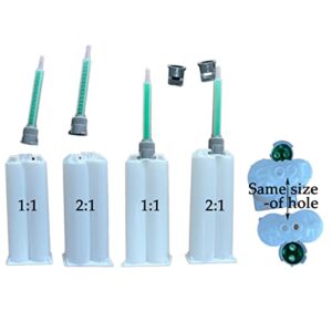 Mixing Nozzles Adhesive Cartridges Tip for 50ml Resin Mixer Adhesive Applicatior 16-Element, 3.6in, 1:1 & 2:1 ratios(20 Pieces)