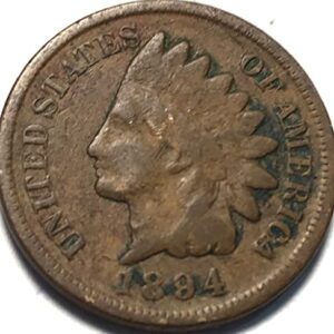 1894 P Indian Head Cent Penny Seller Very Good