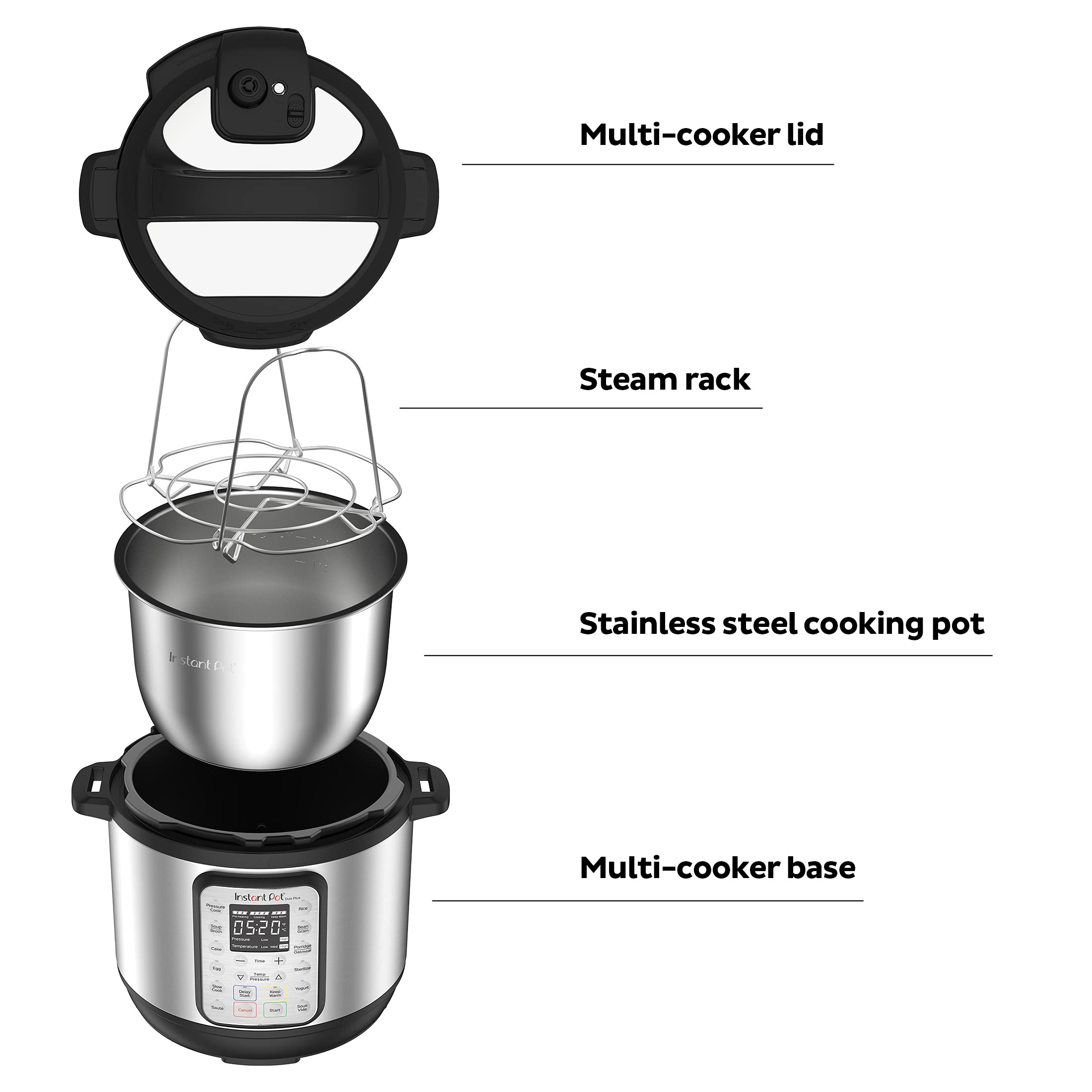 Instant Pot Duo Plus 9-in-1 Electric Pressure Cooker, Slow Cooker, Rice Cooker, Steamer, Sauté, Yogurt Maker, Warmer & Sterilizer, Includes App With Over 800 Recipes, Stainless Steel, 8 Quart