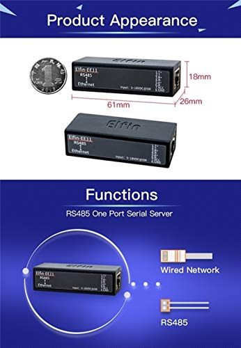 FH HF Serial Port RS485 to Ethernet Device Server Module Support Elfin-EE11 TCP/IP Telnet Modbus TCP Protocol (Single Serial Server)