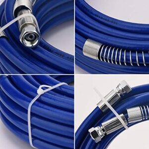 FUNTECK 50ft Upgraded Airless Paint Hose for Graco Sprayers, Reinforced Brass Wire Braid, 4300 PSI