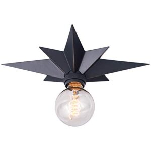 viluxy flush mount ceiling light, black star light fixtures ceiling for hallway, entryway, study room, bedroom