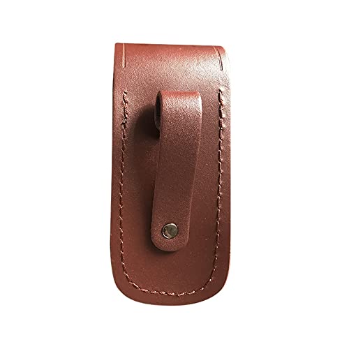 HQ Knife Case Leather Sheath for Folding Outdoor Pocket Knife Pouch Tools with Belt Loop Case,It can be Attached in Your Belt