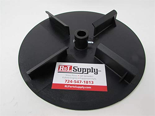 R&L SUPPLY SNOWEX Snow-EX Western Fisher 10" Polymer Salt Spreader Spinner Disk 75618 D6121 D6750 SP-325, SP-575, SP-1075, SP-1575