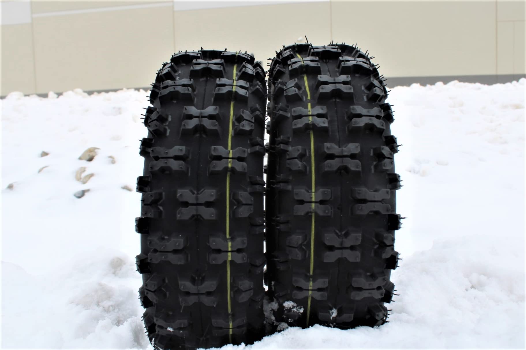 Antego Tire & Wheel - Set of Two 13/4.10-6 Non-Directional 2 Ply Snowblower Tires | Tubeless | ATW-053 | Fits Rim Size: 6x3.25 | Excellent Traction